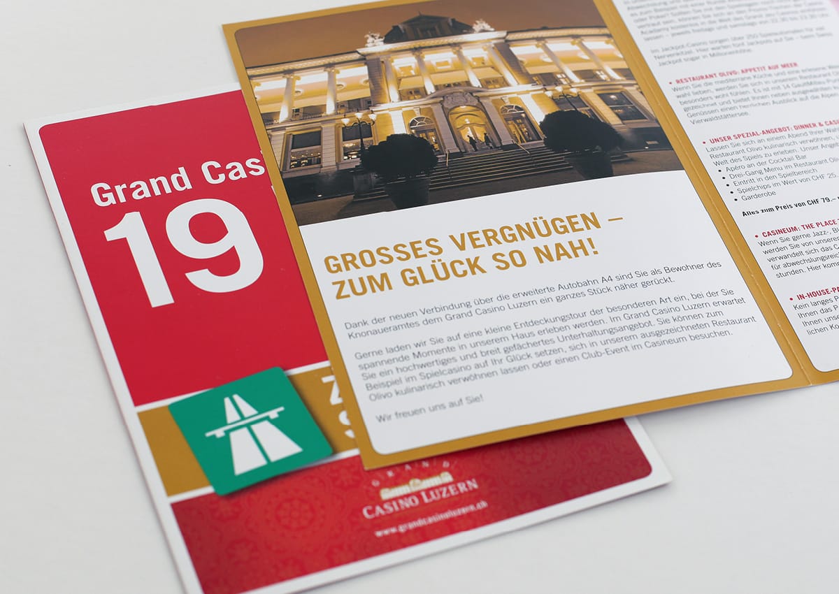 Flyer offen Kampagne Knonaueramt Grand Casino Luzern